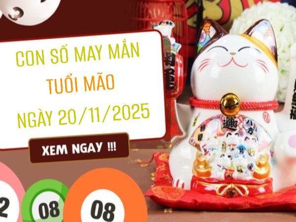 Luận giải con số may mắn tuổi Mão ngày 20/11/2025