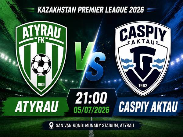 Số liệu trận đấu Atyrau gặp Caspiy Aktau 21h ngày 5/7
